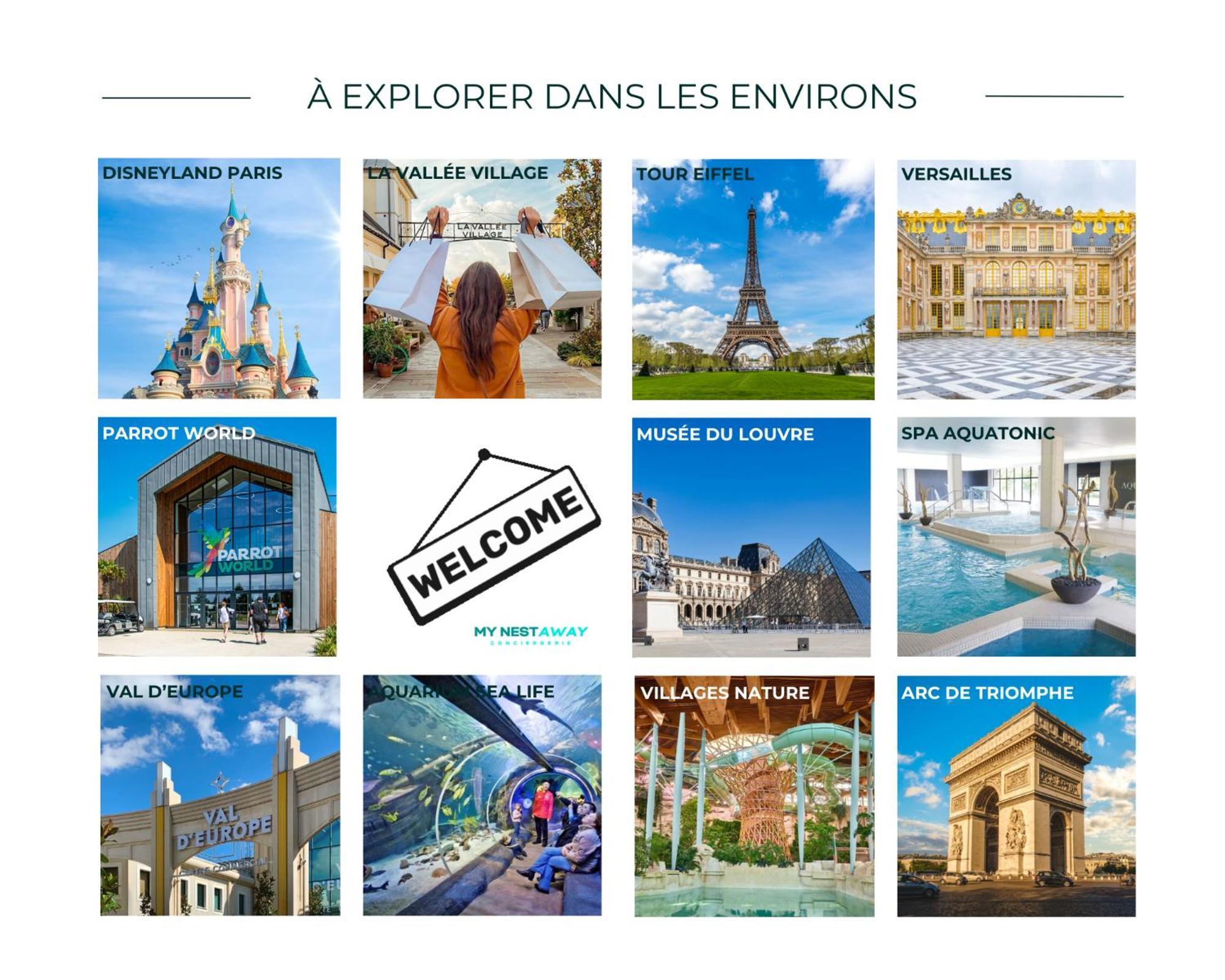Le Chessy Disney - Logement Pour 6 A Disneyland Paris Avec Vue Sur Le Feu D Artifice 外观 照片