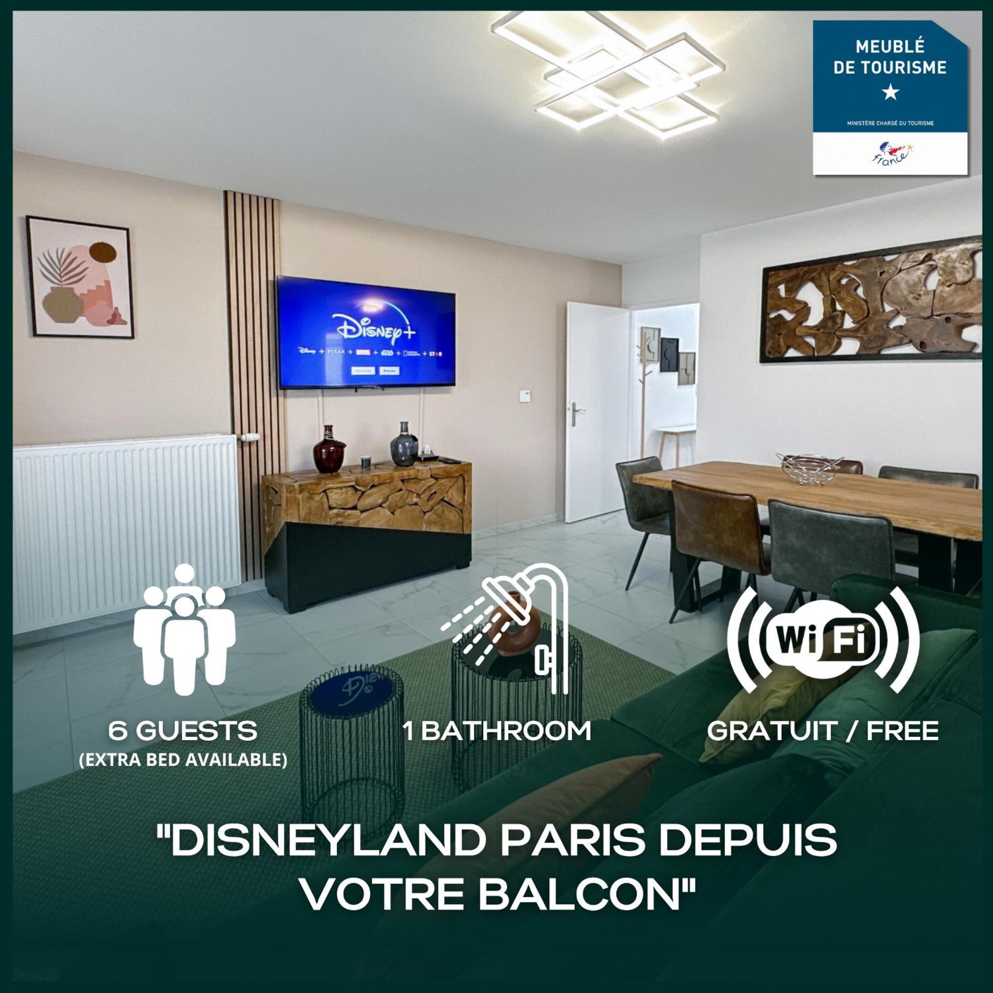 Le Chessy Disney - Logement Pour 6 A Disneyland Paris Avec Vue Sur Le Feu D Artifice 外观 照片