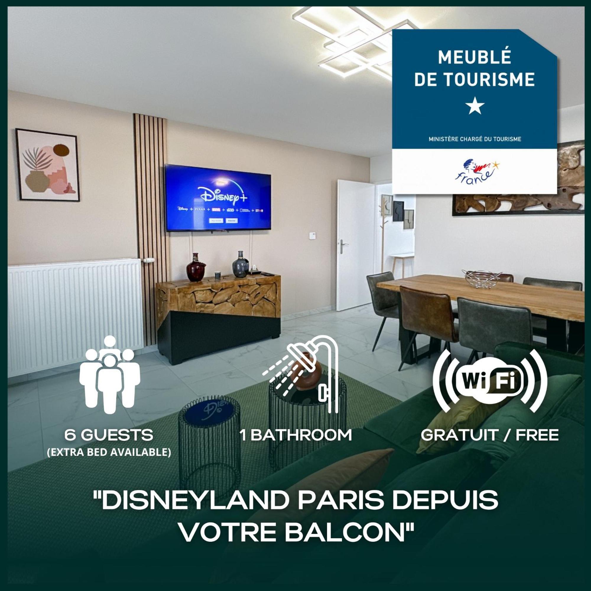 Le Chessy Disney - Logement Pour 6 A Disneyland Paris Avec Vue Sur Le Feu D Artifice 外观 照片